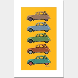 Five 2cv's Posters and Art